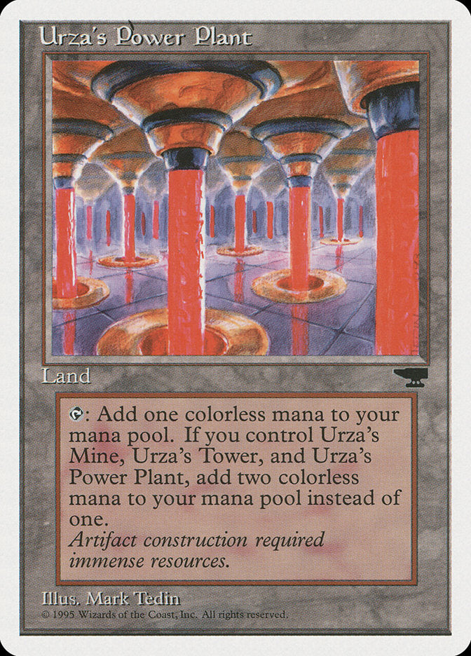 Urza's Power Plant (Red Columns) [Chronicles] | Dumpster Cat Games