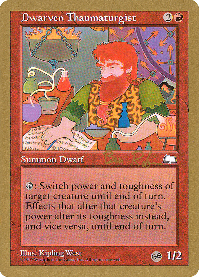 Dwarven Thaumaturgist (Ben Rubin) (SB) [World Championship Decks 1998] | Dumpster Cat Games