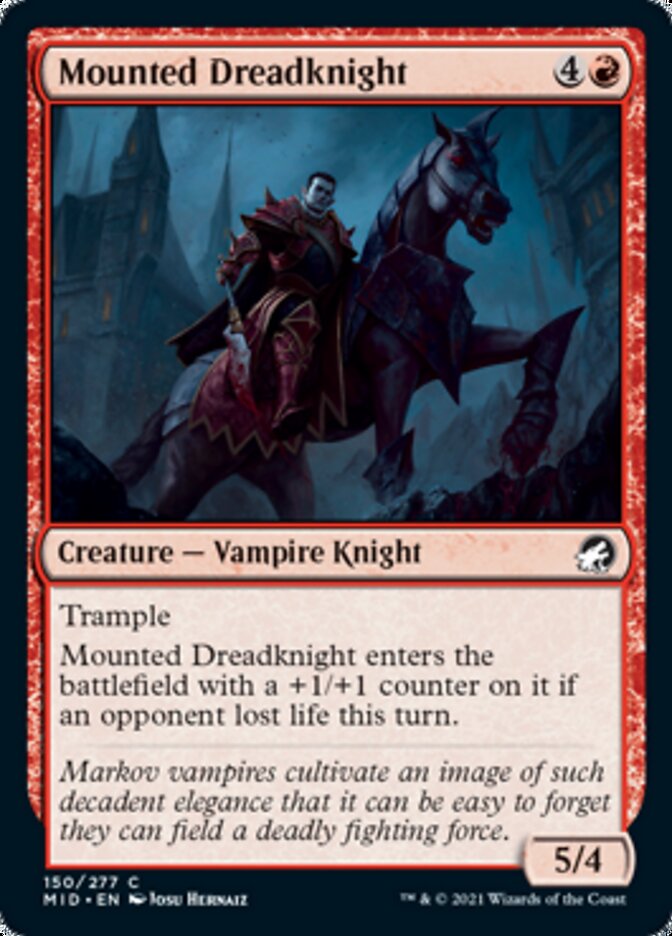 Mounted Dreadknight [Innistrad: Midnight Hunt] | Dumpster Cat Games