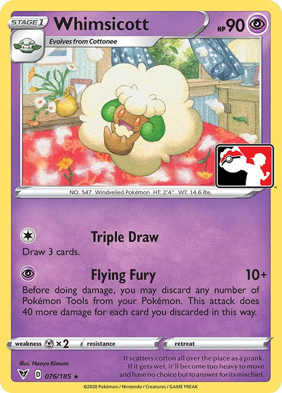 Whimsicott (076/185) [Prize Pack Series One] | Dumpster Cat Games