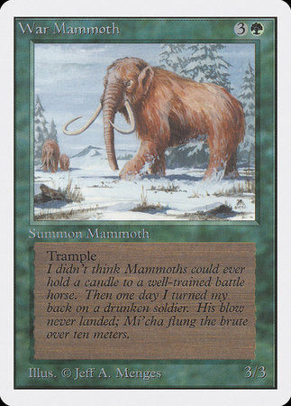 War Mammoth [Unlimited Edition] | Dumpster Cat Games