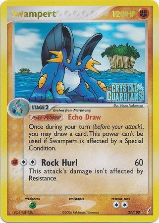 Swampert (27/100) (Stamped) [EX: Crystal Guardians] | Dumpster Cat Games