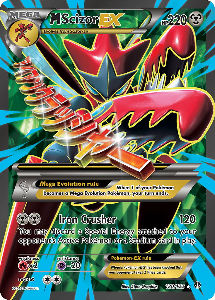 M Scizor EX (120/122) [XY: BREAKpoint] | Dumpster Cat Games