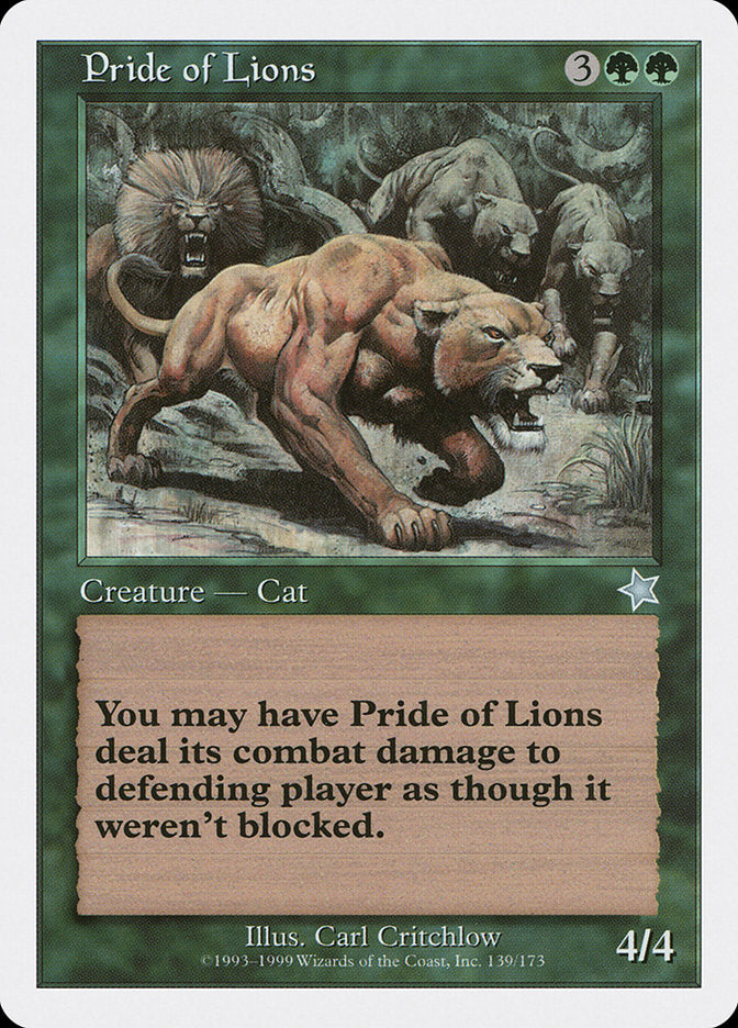 Pride of Lions [Starter 1999] | Dumpster Cat Games