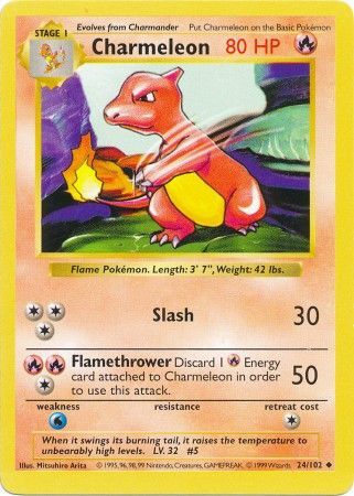 Charmeleon (24/102) [Base Set Shadowless Unlimited] | Dumpster Cat Games