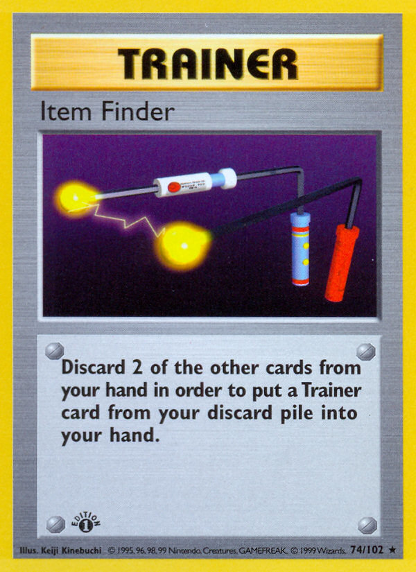 Item Finder (74/102) (Shadowless) [Base Set 1st Edition] | Dumpster Cat Games