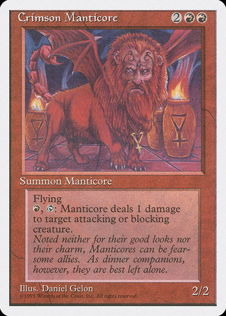 Crimson Manticore [Fourth Edition] | Dumpster Cat Games