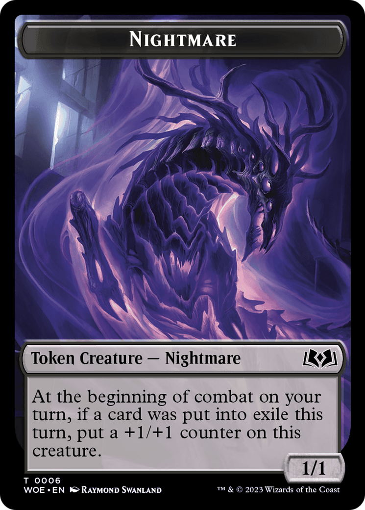 Nightmare // Food (0010) Double-Sided Token [Wilds of Eldraine Tokens] | Dumpster Cat Games