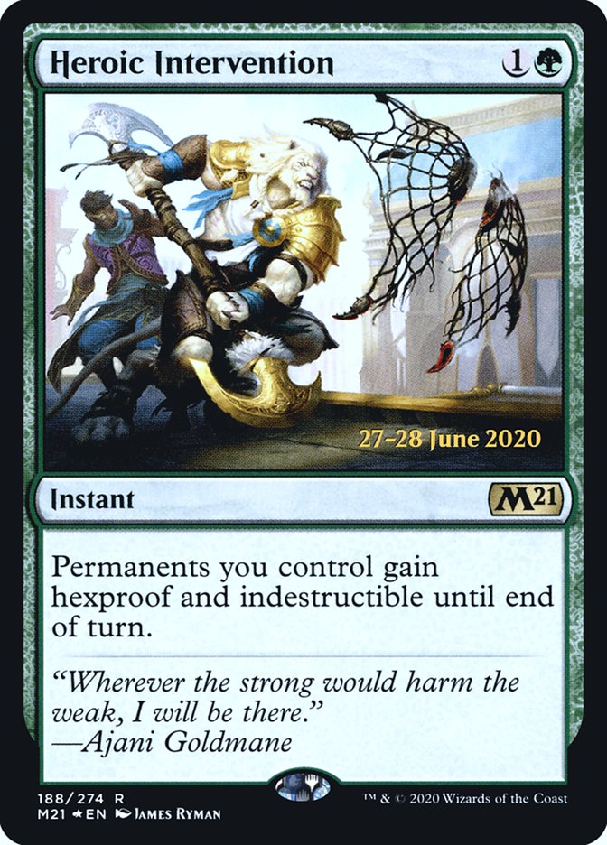 Heroic Intervention  [Core Set 2021 Prerelease Promos] | Dumpster Cat Games