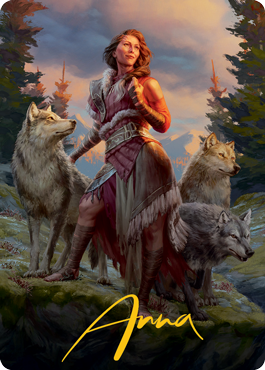 Arlinn, the Pack's Hope 1 Art Card (Gold-Stamped Signature) [Innistrad: Midnight Hunt Art Series] | Dumpster Cat Games