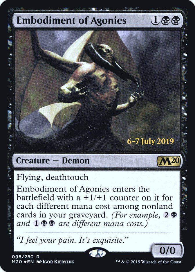 Embodiment of Agonies  [Core Set 2020 Prerelease Promos] | Dumpster Cat Games