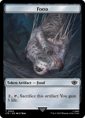 Smaug // Food (0024) Double-Sided Token (Surge Foil) [The Lord of the Rings: Tales of Middle-Earth Tokens] | Dumpster Cat Games