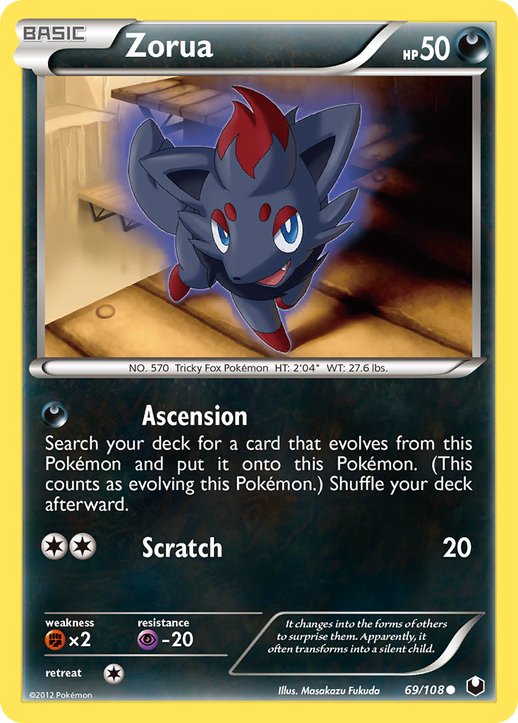 Zorua (69/108) [Black & White: Dark Explorers] | Dumpster Cat Games