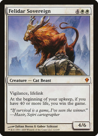 Felidar Sovereign [Zendikar] | Dumpster Cat Games