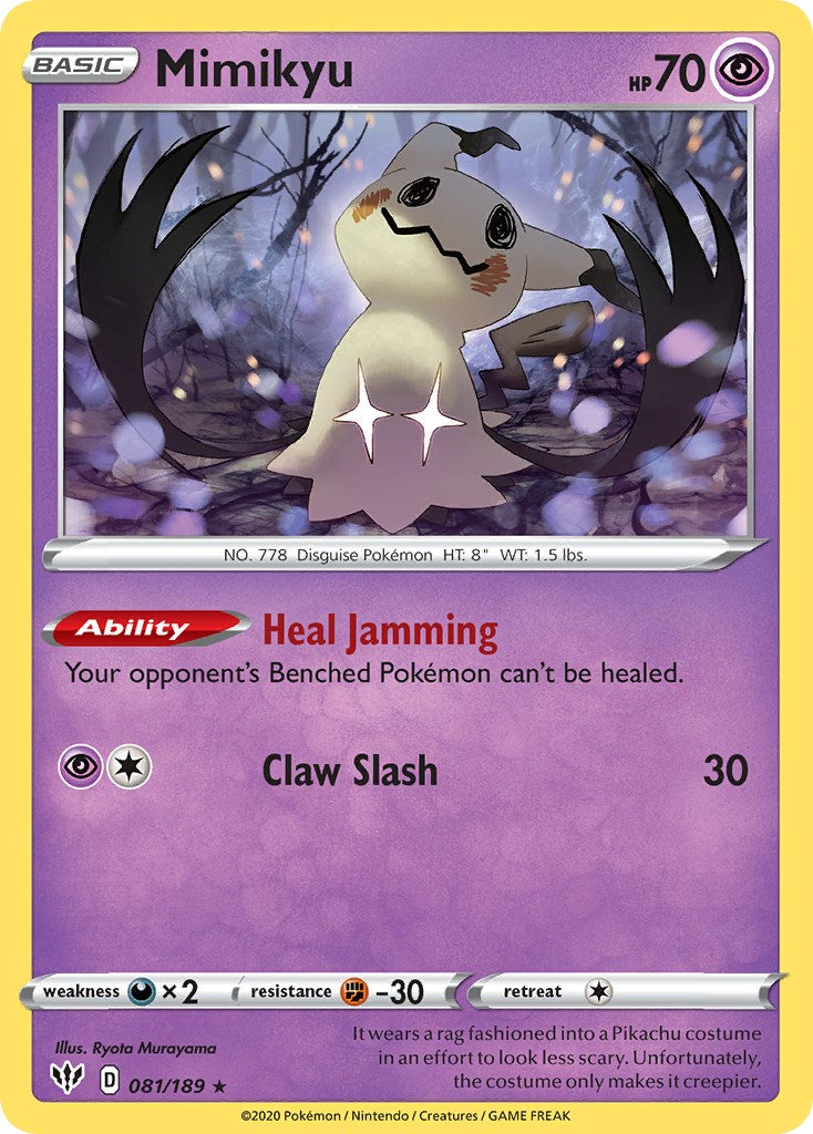 Mimikyu (081/189) (Cosmos Holo) [Sword & Shield: Darkness Ablaze] | Dumpster Cat Games