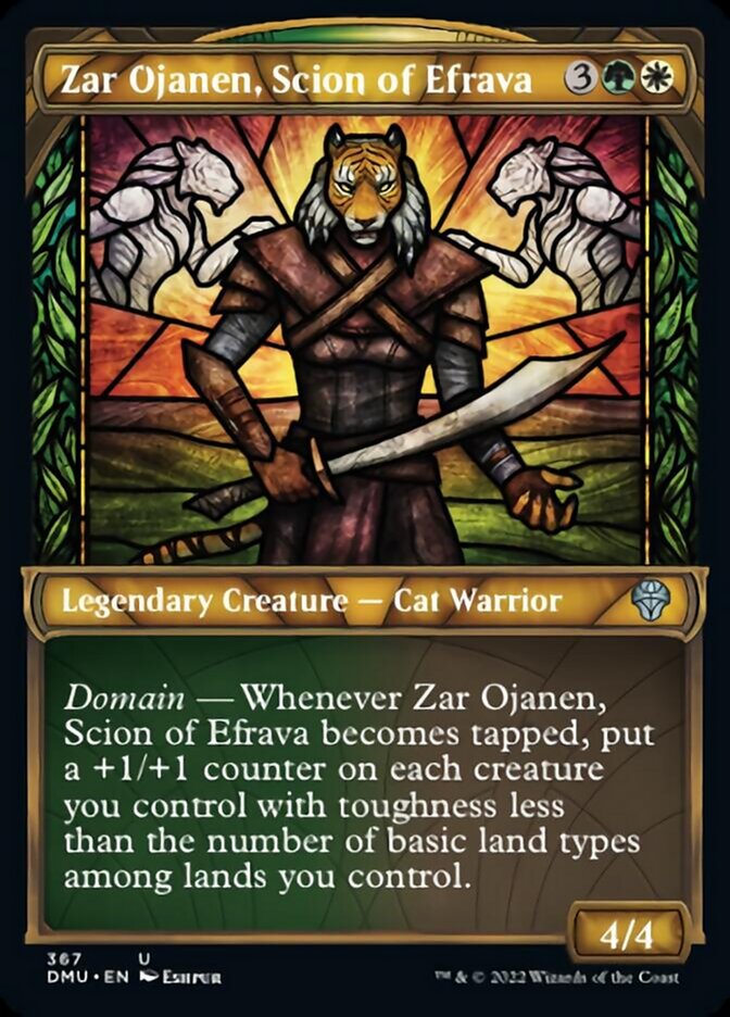 Zar Ojanen, Scion of Efrava (Showcase Textured) [Dominaria United] | Dumpster Cat Games