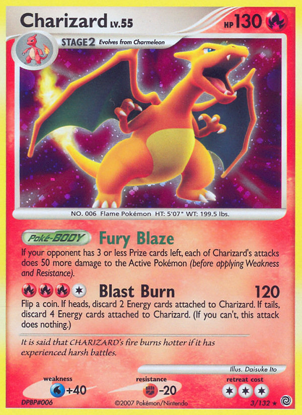 Charizard (3/132) [Diamond & Pearl: Secret Wonders] | Dumpster Cat Games