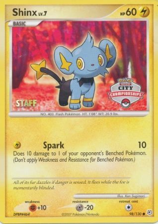 Shinx (98/130) (Staff City Championships Promo) [Nintendo: Black Star Promos] | Dumpster Cat Games