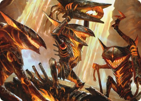 Gleeful Demolition Art Card [Phyrexia: All Will Be One Art Series] | Dumpster Cat Games