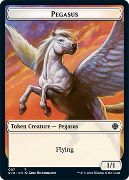 Pegasus // Faerie Double-Sided Token [Starter Commander Decks] | Dumpster Cat Games