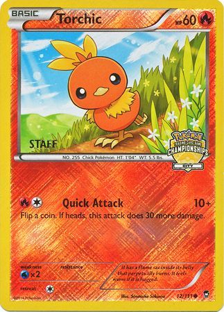 Torchic (12/111) (City Championship Promo Staff) [XY: Furious Fists] | Dumpster Cat Games