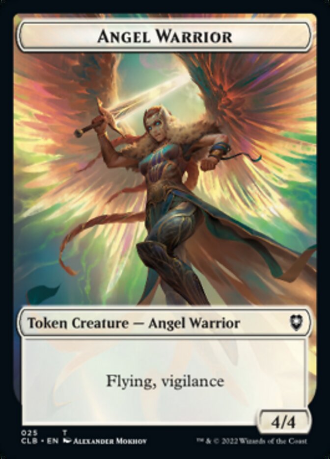 Kor Warrior // Angel Warrior Double-sided Token [Commander Legends: Battle for Baldur's Gate Tokens] | Dumpster Cat Games