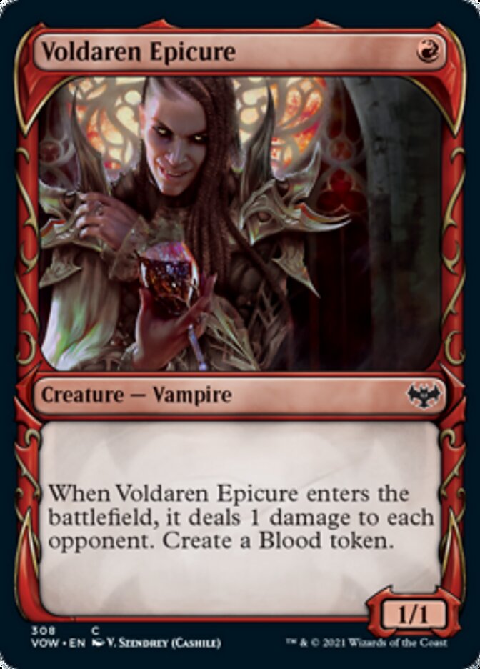 Voldaren Epicure (Showcase Fang Frame) [Innistrad: Crimson Vow] | Dumpster Cat Games