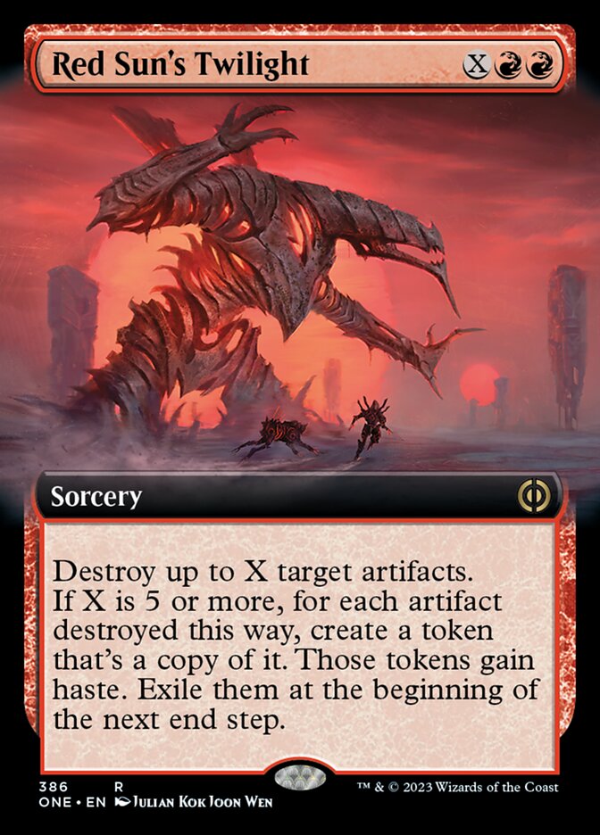 Red Sun's Twilight (Extended Art) [Phyrexia: All Will Be One] | Dumpster Cat Games