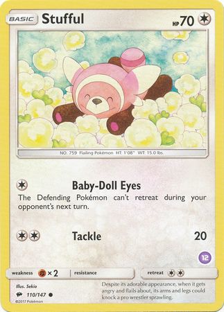 Stufful (110/147) (Deck Exclusive #12) [Sun & Moon: Trainer Kit - Alolan Sandslash] | Dumpster Cat Games