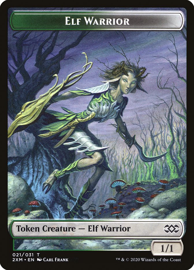 Elf Warrior Token [Double Masters] | Dumpster Cat Games