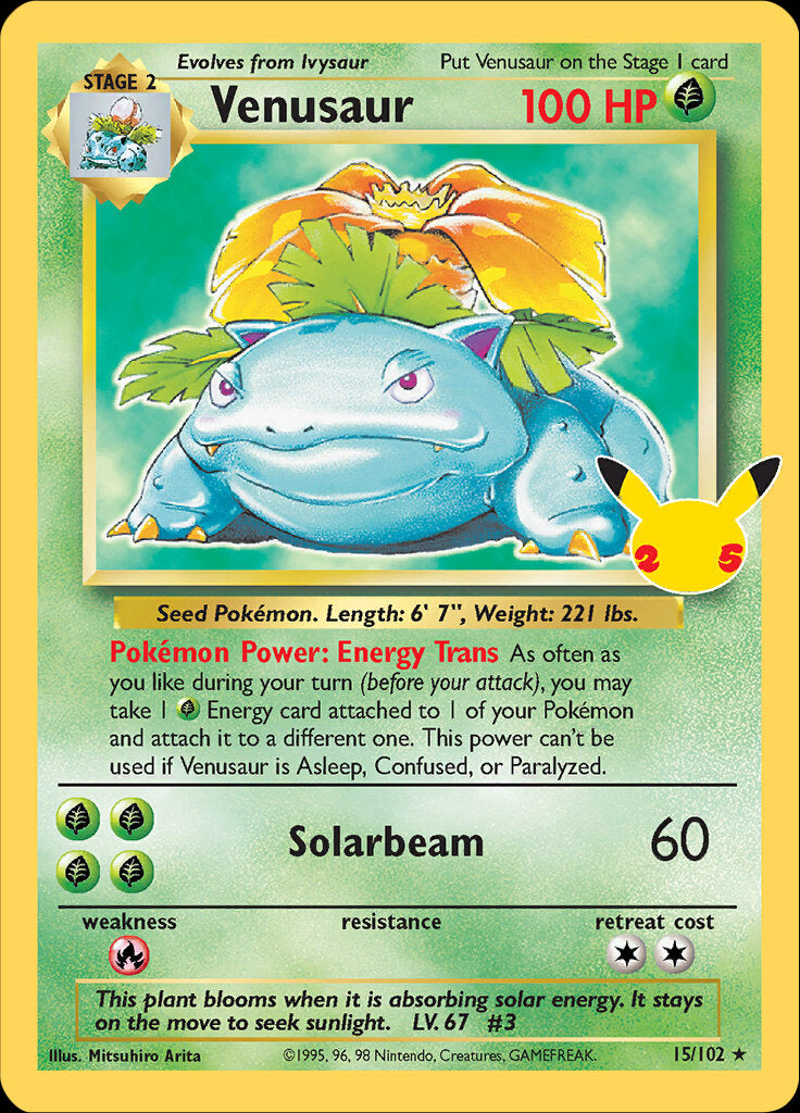 Venusaur (15/102) [Celebrations: 25th Anniversary - Classic Collection] | Dumpster Cat Games