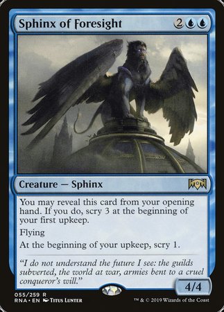 Sphinx of Foresight [Ravnica Allegiance] | Dumpster Cat Games