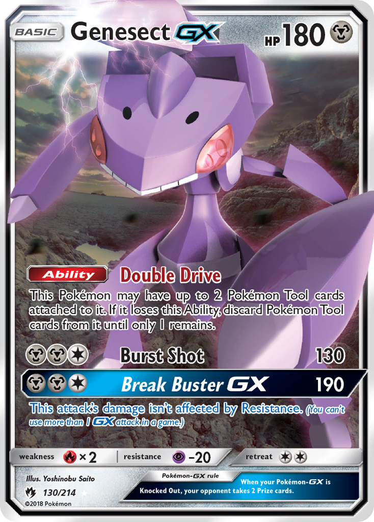 Genesect GX (130/214) [Sun & Moon: Lost Thunder] | Dumpster Cat Games