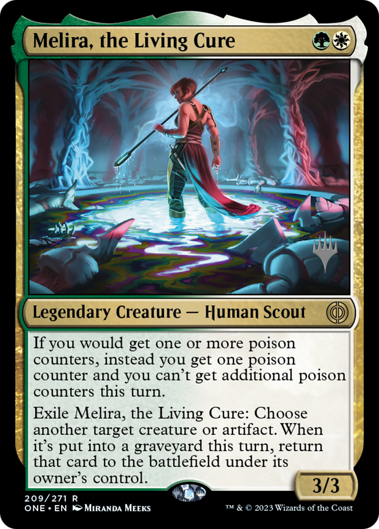 Melira, the Living Cure (Promo Pack) [Phyrexia: All Will Be One Promos] | Dumpster Cat Games