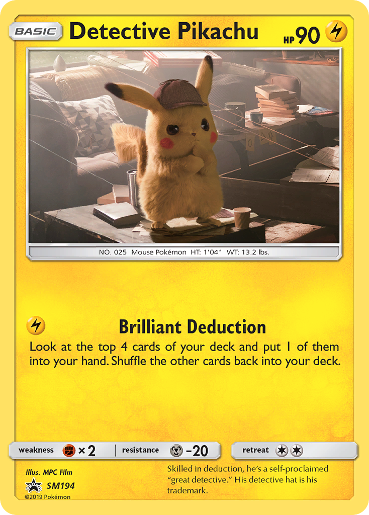 Detective Pikachu (SM194) [Sun & Moon: Black Star Promos] | Dumpster Cat Games