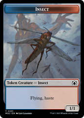 Soldier // Insect Double-Sided Token [March of the Machine Commander Tokens] | Dumpster Cat Games