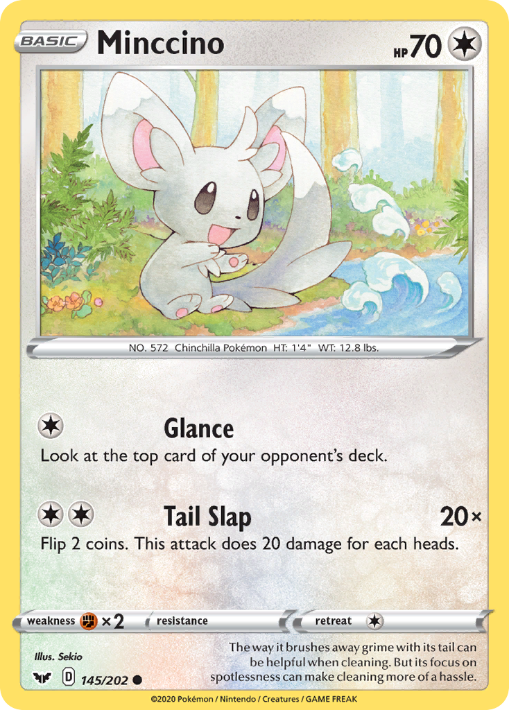 Minccino (145/202) [Sword & Shield: Base Set] | Dumpster Cat Games