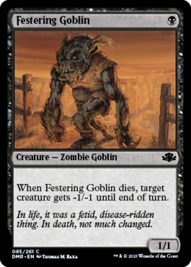 Festering Goblin [Dominaria Remastered] | Dumpster Cat Games