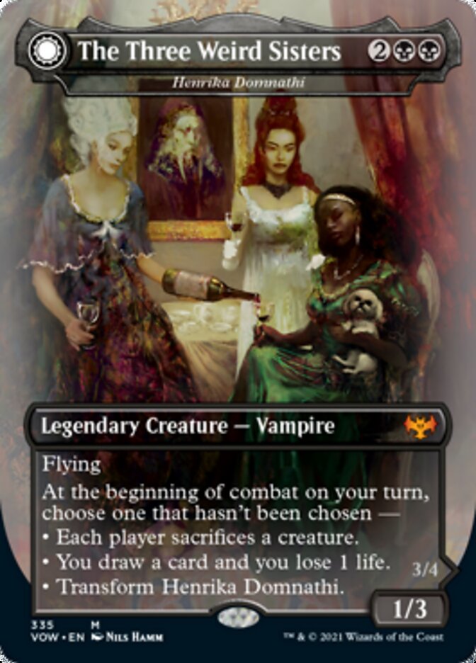 Henrika Domnathi // Henrika, Infernal Seer - The Three Weird Sisters // Fiends of Darkest Night [Innistrad: Crimson Vow] | Dumpster Cat Games