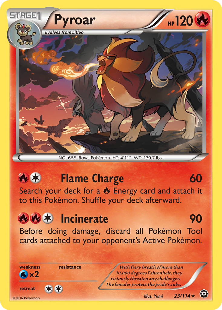 Pyroar (23/114) [XY: Steam Siege] | Dumpster Cat Games