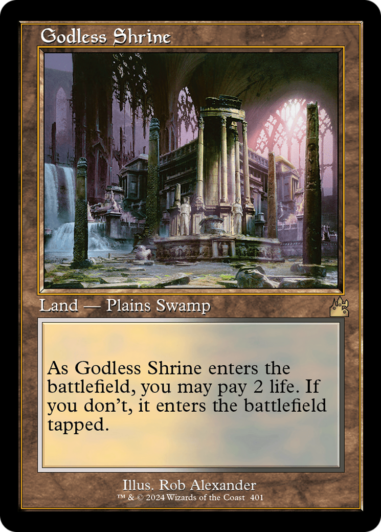 Godless Shrine (Retro) [Ravnica Remastered] | Dumpster Cat Games