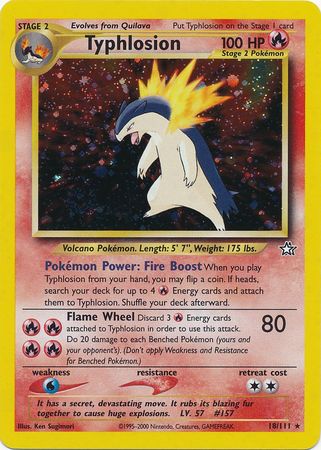 Typhlosion (18/111) [Neo Genesis Unlimited] | Dumpster Cat Games