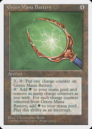 Green Mana Battery [Fourth Edition] | Dumpster Cat Games