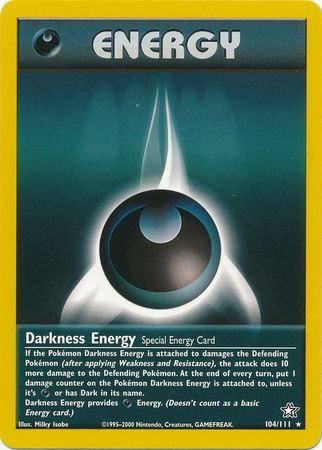 Darkness Energy (104/111) [Neo Genesis Unlimited] | Dumpster Cat Games