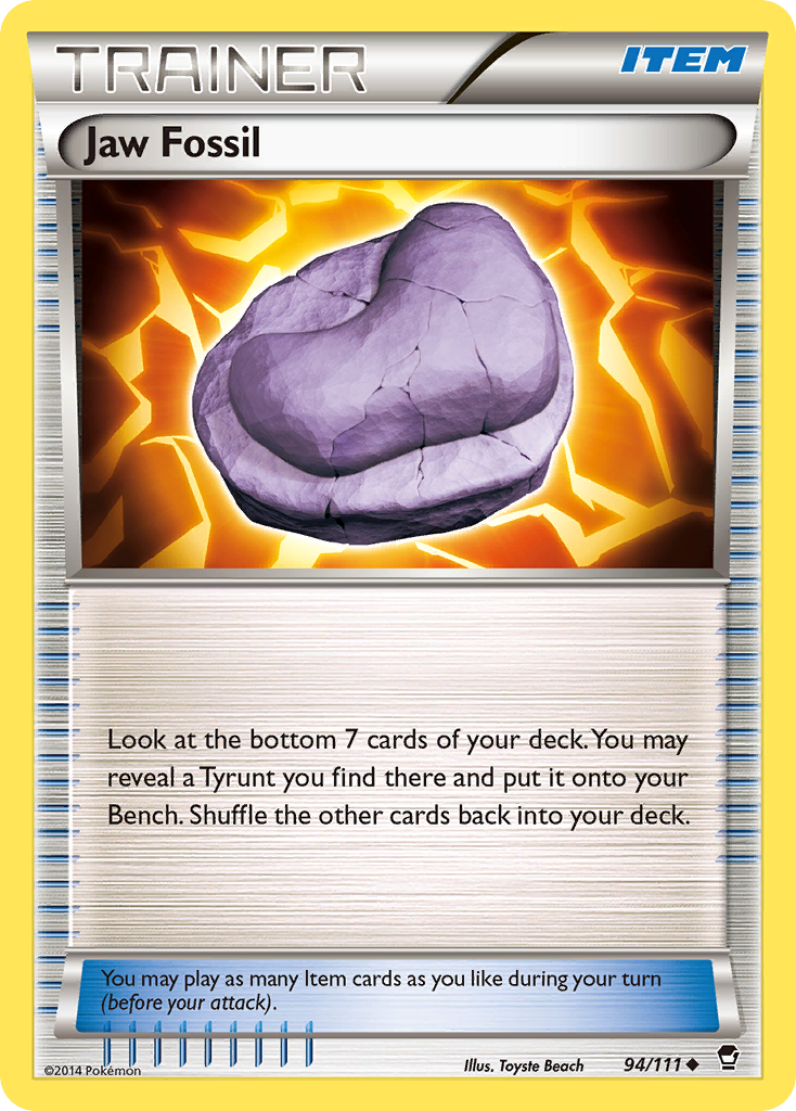 Jaw Fossil (94/111) [XY: Furious Fists] | Dumpster Cat Games