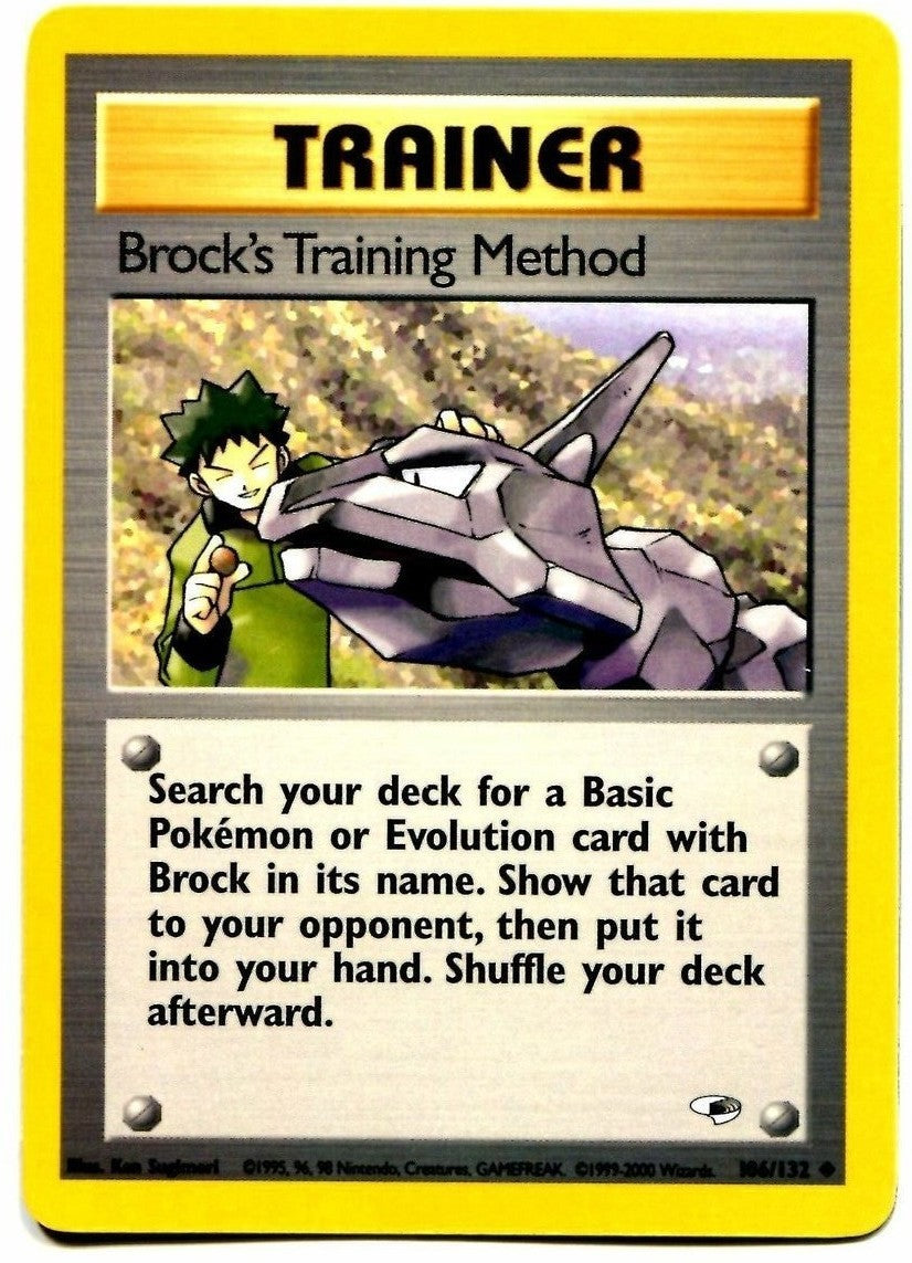 Brock's Training Method (106/132) [Gym Heroes Unlimited] | Dumpster Cat Games