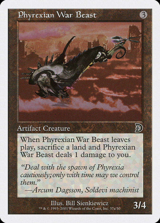 Phyrexian War Beast (Signature on Left) [Deckmasters] | Dumpster Cat Games