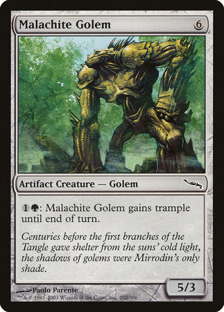 Malachite Golem [Mirrodin] | Dumpster Cat Games