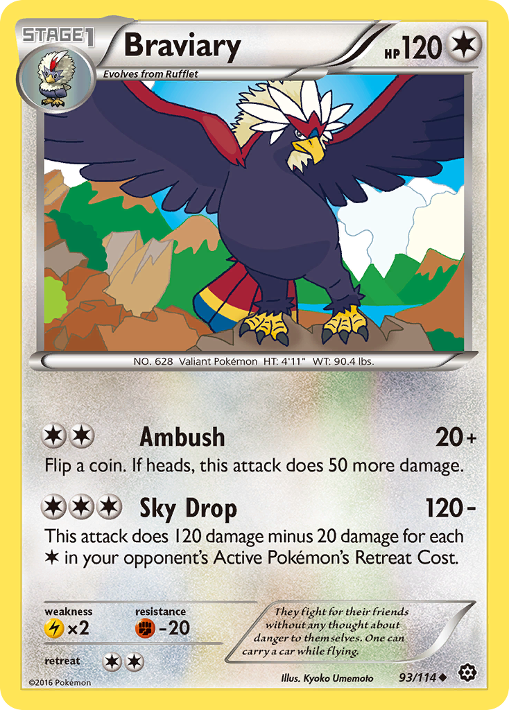 Braviary (93/114) [XY: Steam Siege] | Dumpster Cat Games