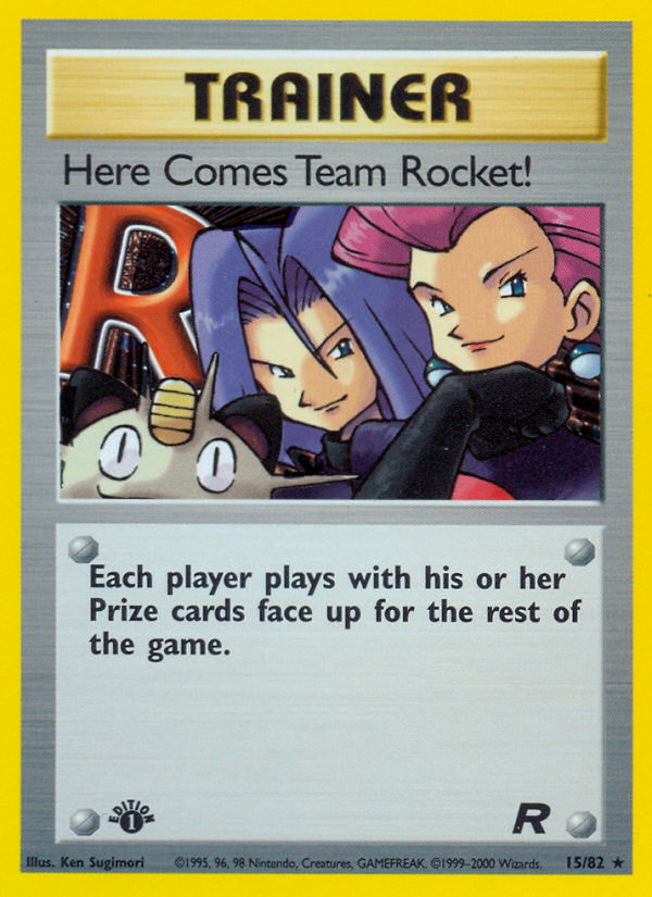 Here Comes Team Rocket! (15/82) [Team Rocket 1st Edition] | Dumpster Cat Games